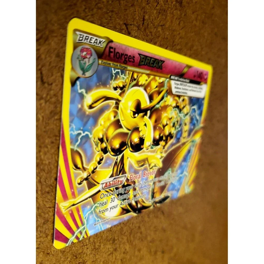 TCG POKEMON BREAK FLORGES Holo XY BREAKthrough BKT Reverse Holo RARE 104/162 MT!
